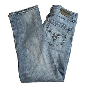 BKE Bucke Mens Light‎ Wash Mid Rise Jake Bootcut Jeans 33 X 28.5